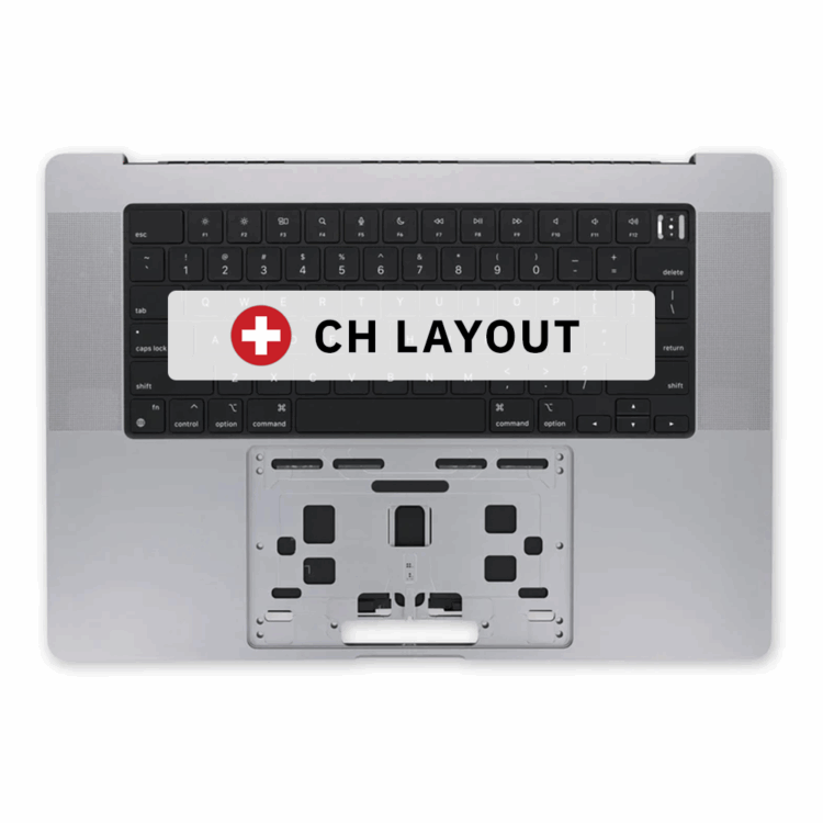 Top Case MacBook Pro 16" A2485 (Late 2021) Space Gray Layout CH