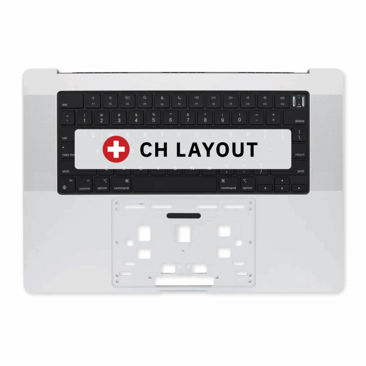 Top Case MacBook Pro 16" A2780 (Early 2023) Silver Layout CH