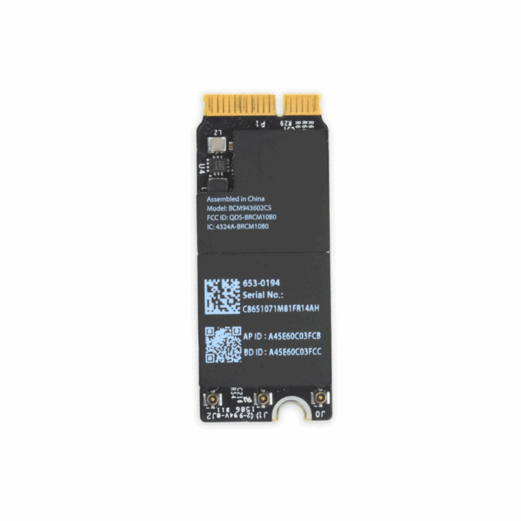 Scheda Airport Wi-Fi + Bluetooth per MacBook Pro 13" 15" A1398 A1502 (Early–Mid 2015) – USATO