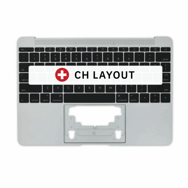 top case macbook a1534 mid 2017 early 2016 silver