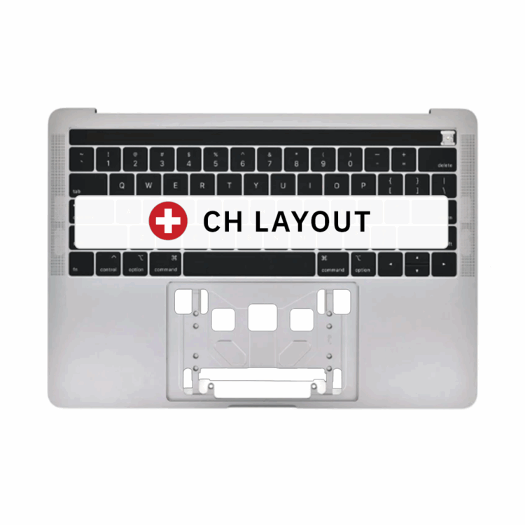 topcase macbook pro 13 a2159 mid 2019 silver layout ch