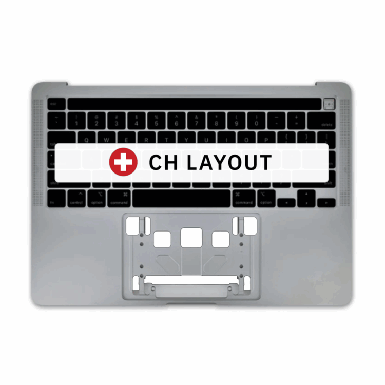 topcase macbook pro 13 a2289 mid 2020 space gray layout ch