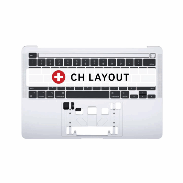 topcase macbook pro 13 a2338 mid 2022 silver layout ch