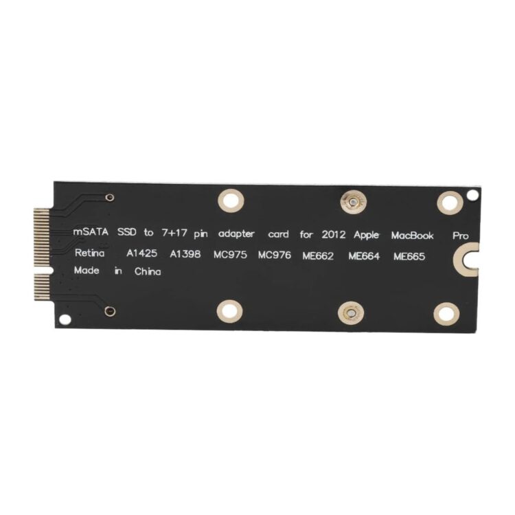 Adaptateur SSD mSATA vers 7+17 broches pour MacBook Pro Retina A1425 A1398 (2012 - Early 2013)
