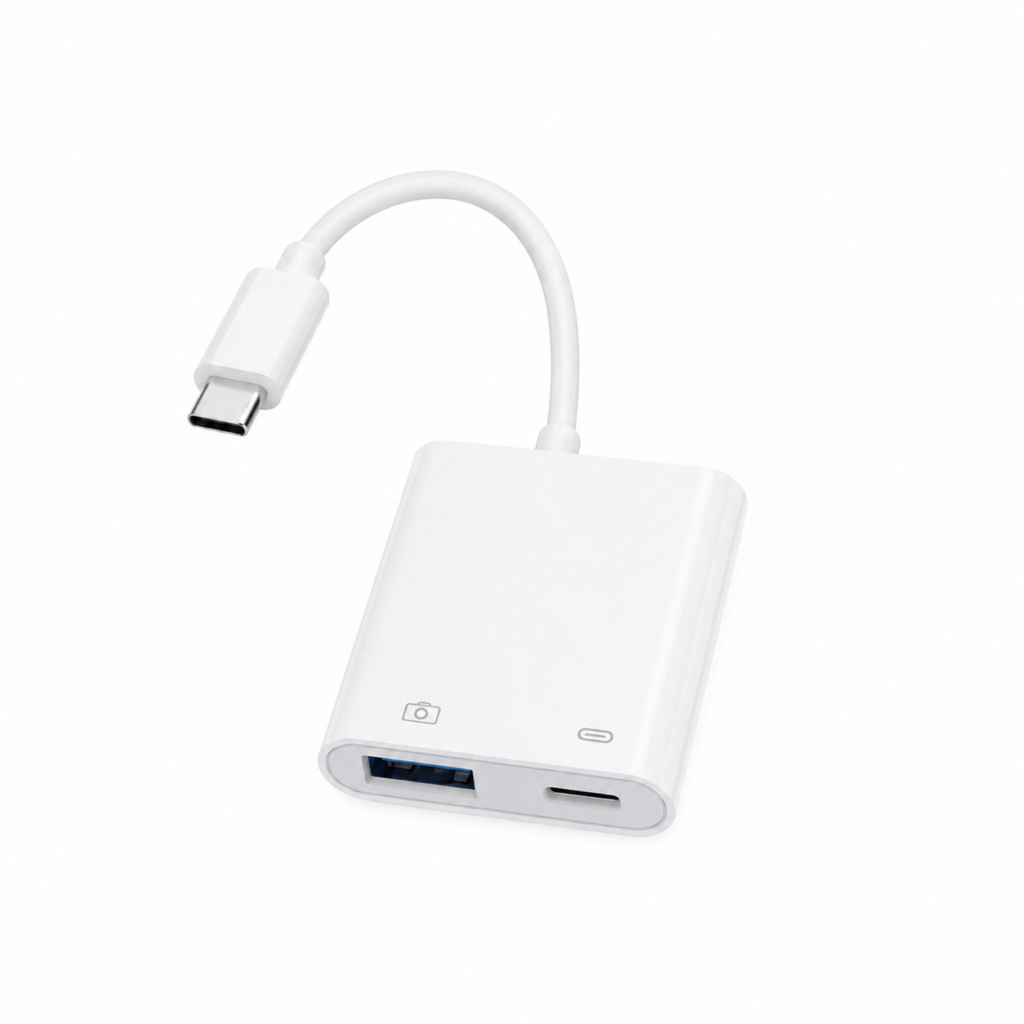 Adattatore USB-C con porta USB 3.0 e porta USB-C