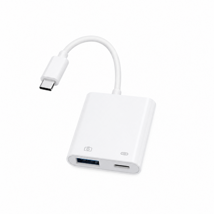 Adattatore USB-C con porta USB 3.0 e porta USB-C